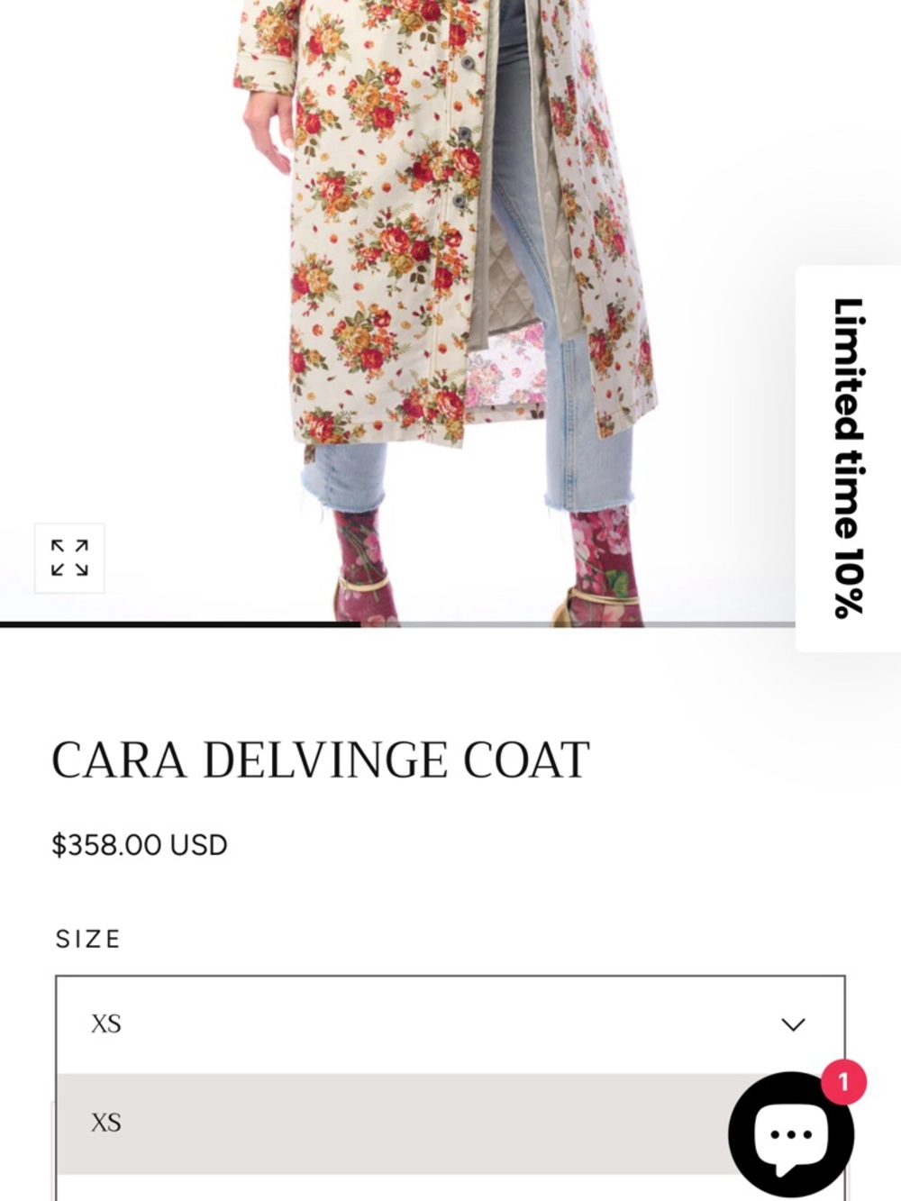 New! Aratta CARA DELVINGE COAT With Removable Vest and Appliqué $358 MSRP - Picture 5 of 5